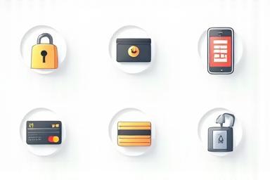 Secure payment icons and credit card symbols